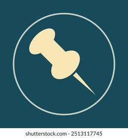 Push pin trendy icon Ideal abstract vector illustration colorful artwork beautiful design.eps