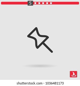 push pin vector icon