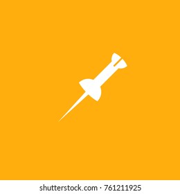 Push Pin Vector Icon 