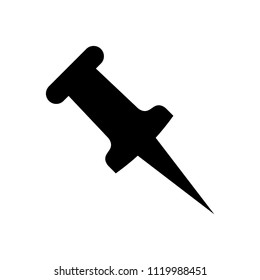 Push pin vector icon, bulletin symbol. Simple illustration for web or mobile app