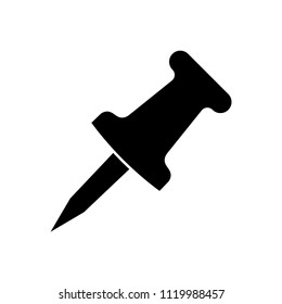 Push pin vector icon, bulletin symbol. Simple illustration for web or mobile app