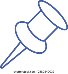 Push Pin vector icon. Can be used for printing, mobile and web applications.