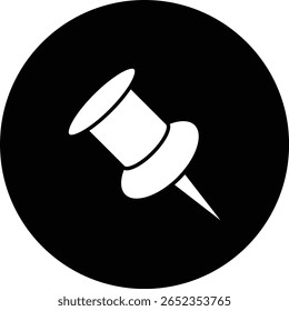 Ícone de vetor Push Pin. Pode ser usado para impressão, aplicativos móveis e da Web.