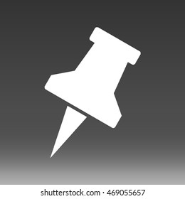 Push Pin Vector Icon Illustration