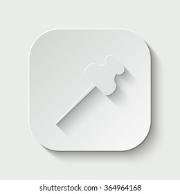 push pin vector icon - paper illustration