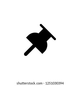 push pin vector icon. push pin sign on white background. push pin icon for web and app