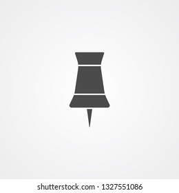 Push pin vector icon sign symbol