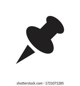 Push pin vector icon, simple sign for web site and mobile app.