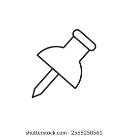 Push pin vector icon. vector Thumbtack linear illustration for web and app..eps