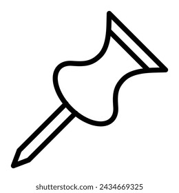 Diseño de iconos de línea de vectores de empuje