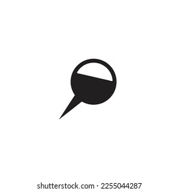push pin vector line new icon