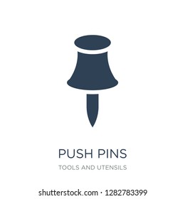 push pins icon vector on white background, push pins trendy filled icons from Tools and utensils collection, push pins vector illustration