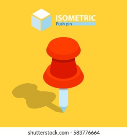 Push pins. isometric