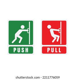 Push Pull Door Icon Isolated Door Stock Vector (Royalty Free ...