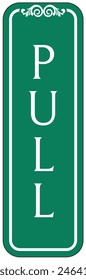 Push and pull door sign and labels