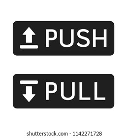 Push And Pull Sign Label For Door