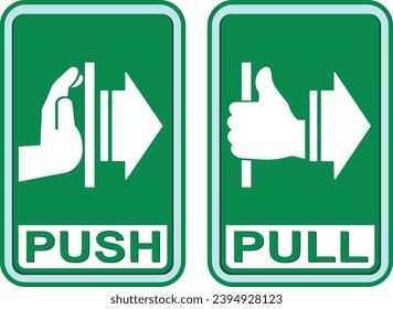 Push Pull Symbol Vectordesign Tempel