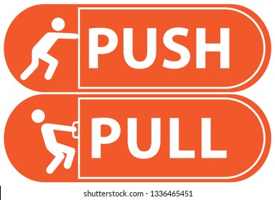 Push And Pull, Vector Illustration