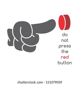 push red button gesture hand
