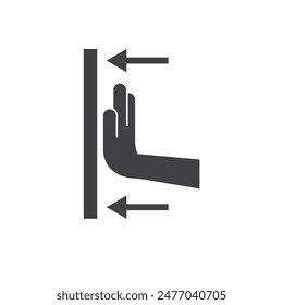 push sign icon vector element deign template web