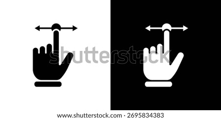 Push to slide right and left gesture icon concept design element. pictogram icons.