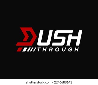 Push Through Text Typography for Print Design and Apparel Idea Template