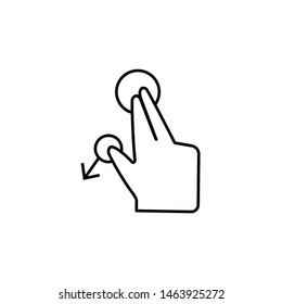 Push, touch, finger icon. Element of corruption icon. Thin line icon on white background