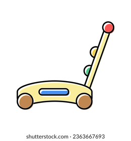 push toy color icon vector. push toy sign. isolated symbol illustration