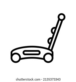 push toy line icon vector. push toy sign. isolated contour symbol black illustration