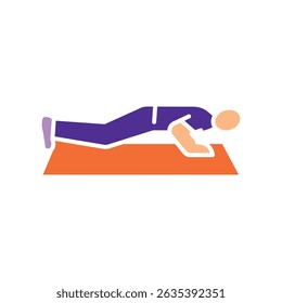 push ups color flat icon for digital and print projects.  Minimal clean icons for apps and websites. Modern simple icons for UI UX and branding
