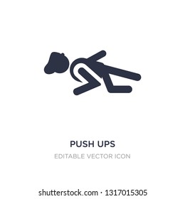 push ups icon on white background. Simple element illustration from People concept. push ups icon symbol design.