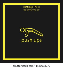 push ups sketch vector icon
