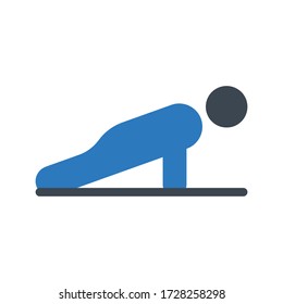 push up vector  glyph color icon 