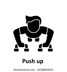 Push up Vector Icon which can easily modify or edit

