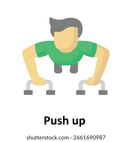 Push up Vector Icon which can easily modify or edit

