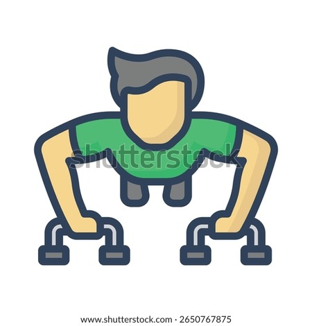 Push up Vector Icon which can easily modify or edit
