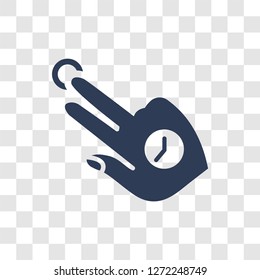 Push and wait gesture icon. Trendy Push and wait gesture logo concept on transparent background from Hands collection