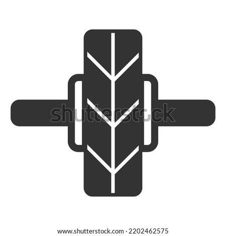 Push up wheel - icon, illustration on white background, glyph style