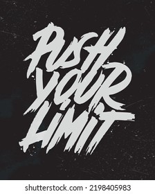 Push Your Limit motivation gym quote