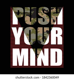 push your mind design typography,vector illustration for print