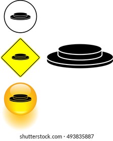 pushbutton symbol sign and button
