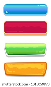 Push-buttons of different colors and shapes editable navigation icons vector illustration collection isolated on white, website labels colorful set