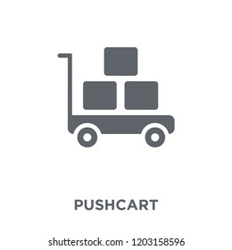 Pushcart icon. Pushcart design concept from  collection. Simple element vector illustration on white background.