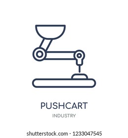 Pushcart icon. Pushcart linear symbol design from Industry collection. Simple outline element vector illustration on white background