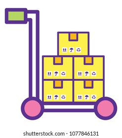 
Pushcart used to carry heavy items

