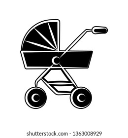 Pushchair of baby icon. Element of maternity for mobile concept and web apps icon. Glyph, flat icon for website design and development, app development