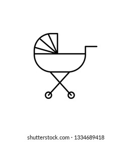 Pushchair icon. Element of maternity culture. Thin icon for website design and development, app development. Premium icon