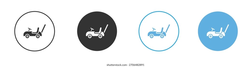 Pushing car icon. Graphic icon design template