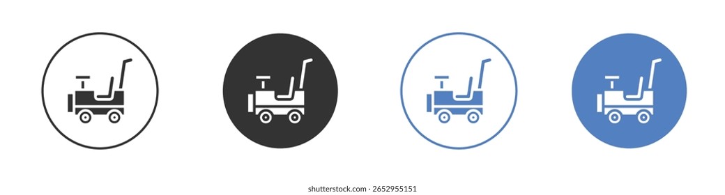 Empurrando ícone de carro logotipo designs gráficos