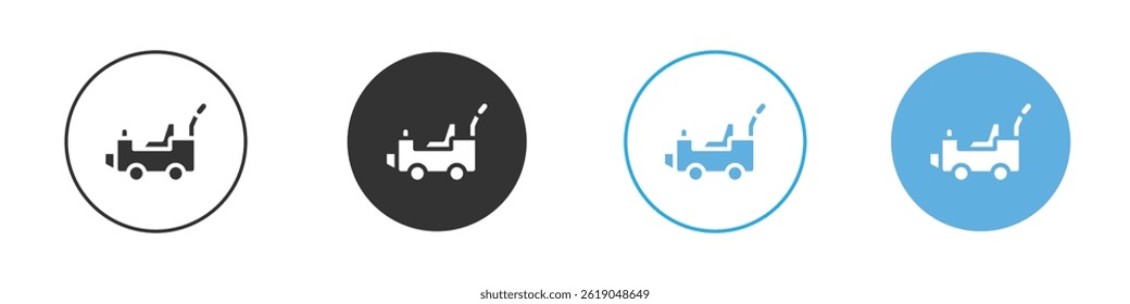 Empujando el paquete de iconos de Vector plano simple del icono del coche